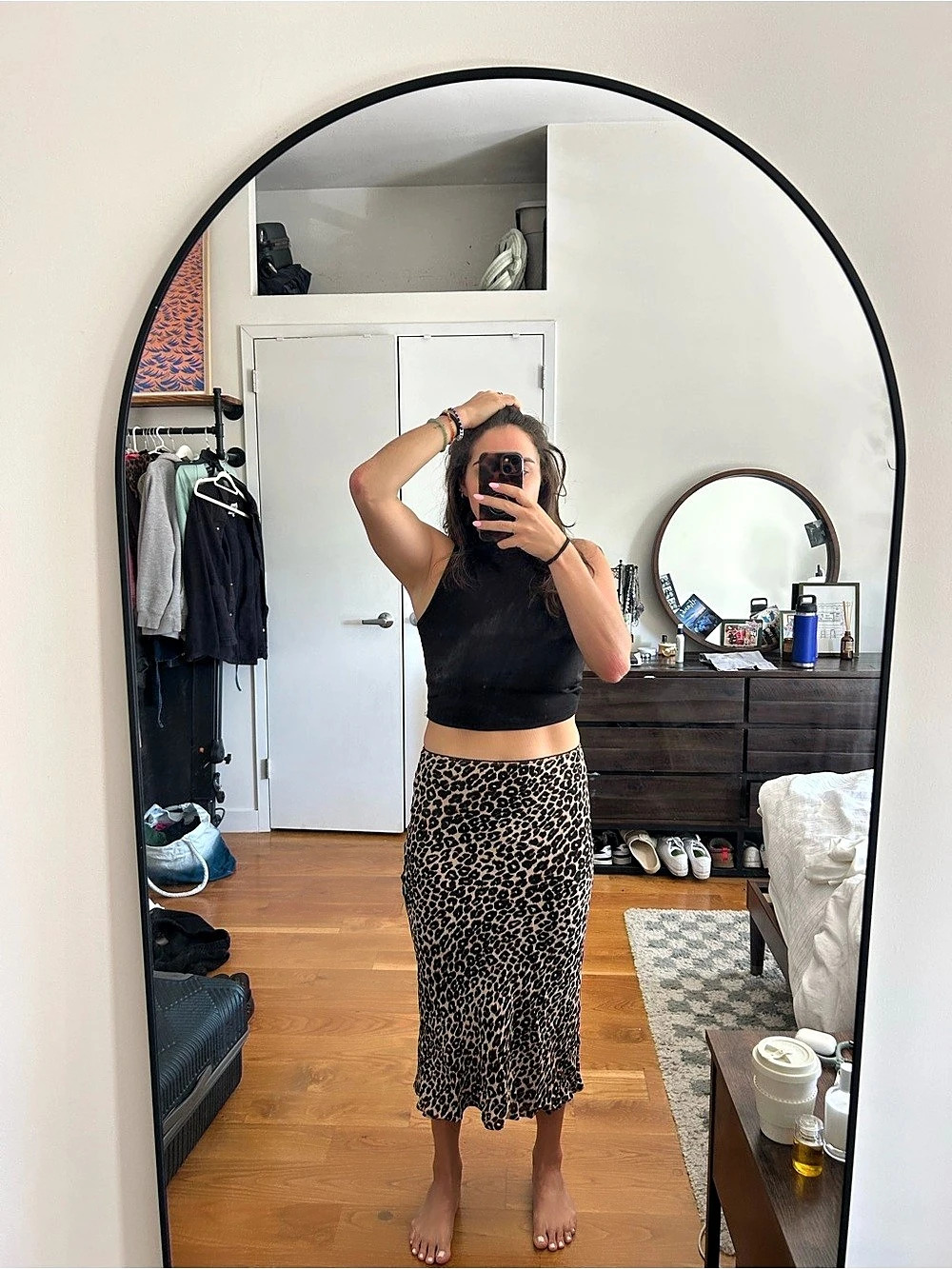 Reformation Leopard Print Midi Skirt size 6